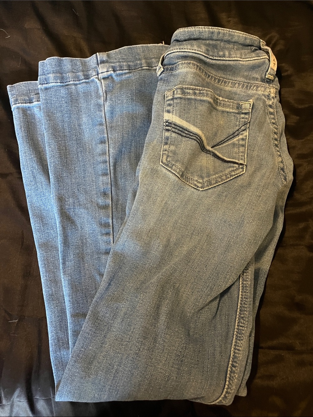 Ariat Light Blue Flare Wide-Leg Jeans